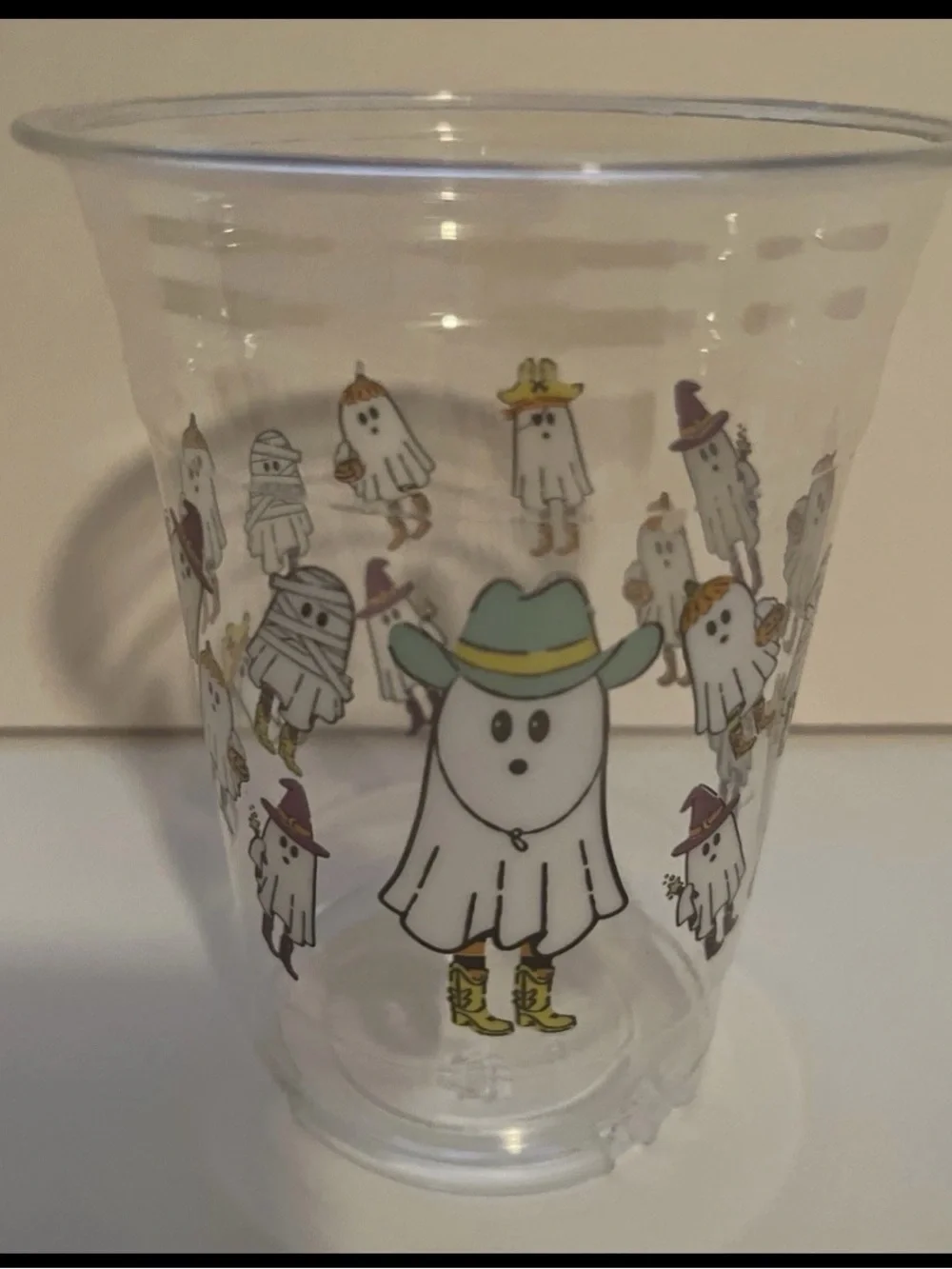 HEB Cowboy Boo Halloween Ghost Cups 10 Pack SEALED Destination Holiday Western